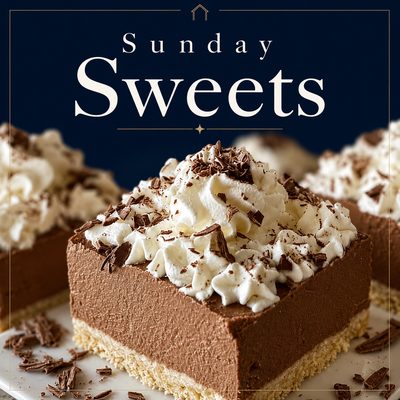 French Silk Pie Bars with creamy chocolate filling, whipped cream topping, and chocolate shavings.