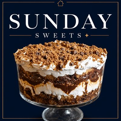 Heaven in a Bowl dessert layered with brownies, peanut butter pudding, whipped topping, and Reese's peanut butter cups.